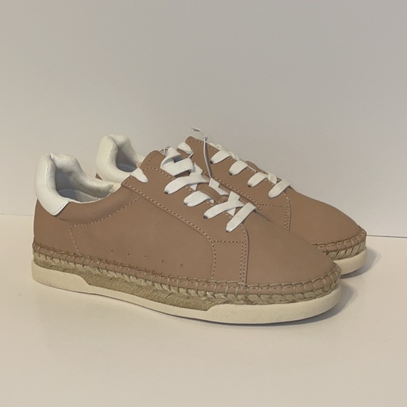 Women’s Tan Espadrille Sneakers with White Laces & Memory Foam - Picture 2 of 7